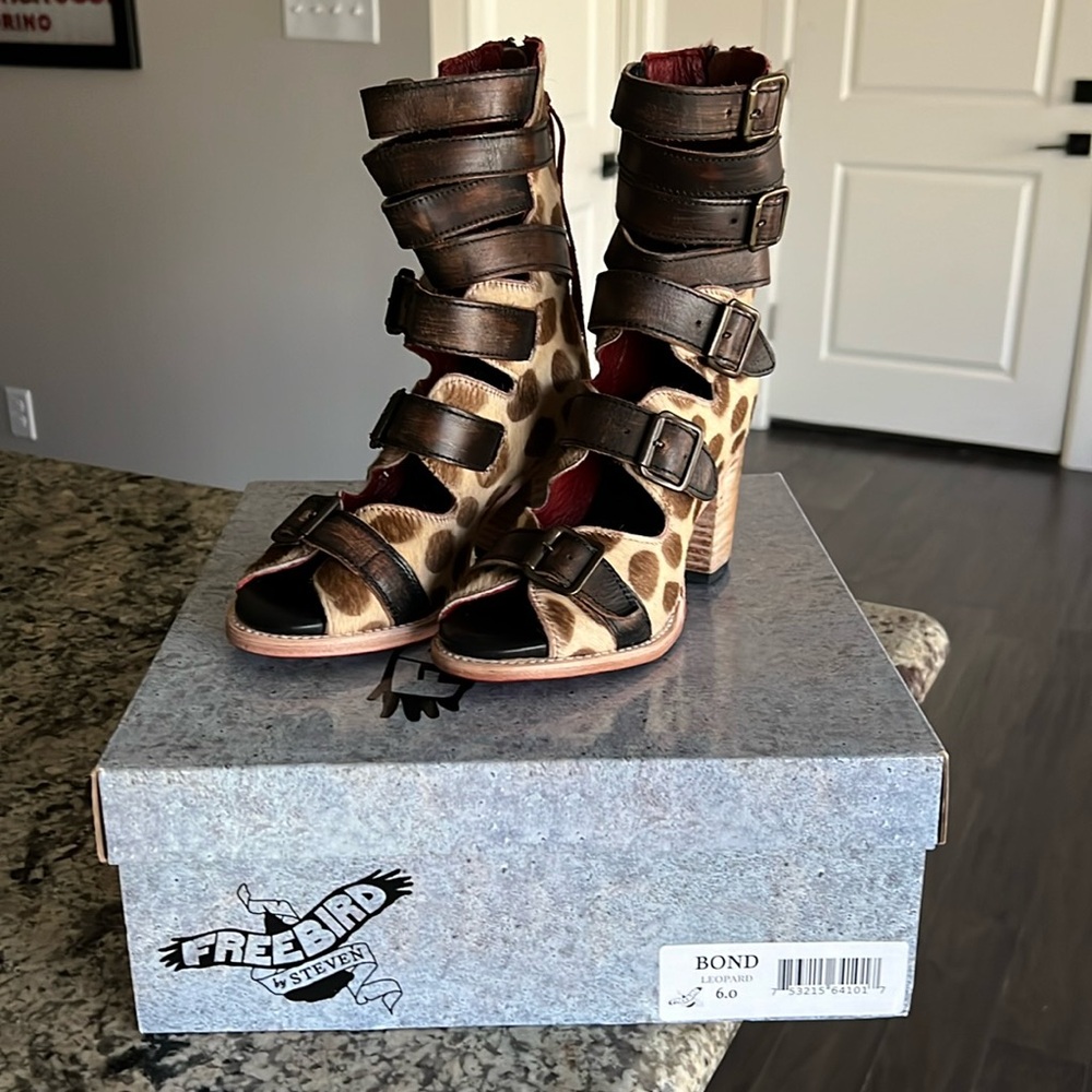 Freebird by Steven Bond Leopard.  NWB size 6